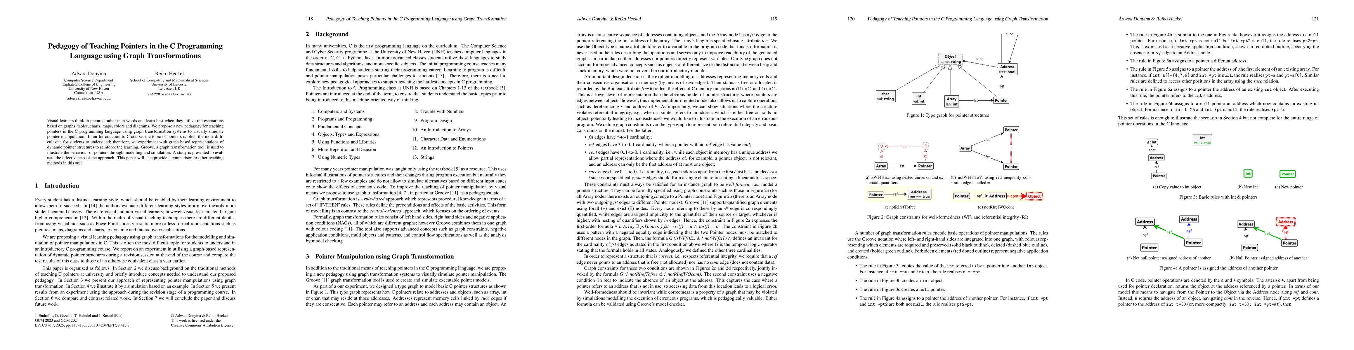 Thumbnail for Pedagogy of Teaching Pointers in the C Programming Language using Graph
  Transformations
