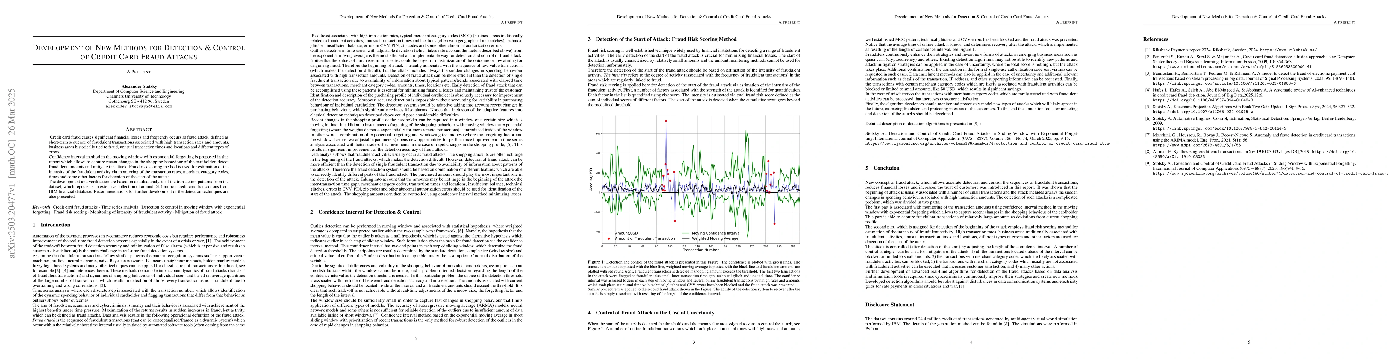 Thumbnail for Development of New Methods for Detection and Control of Credit Card
  Fraud Attacks
