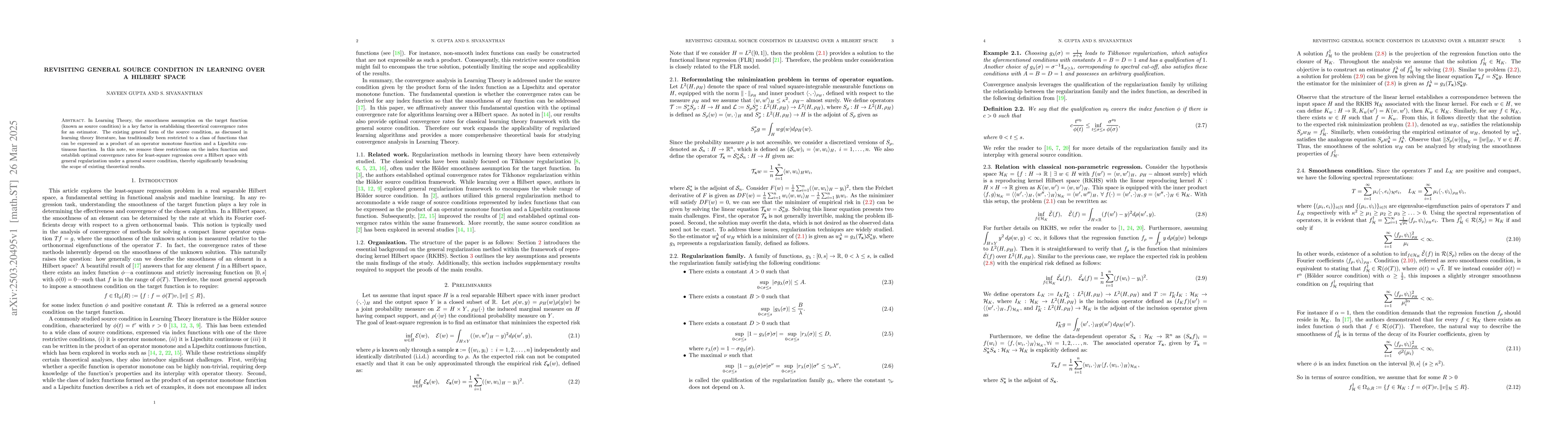 Thumbnail for Revisiting general source condition in learning over a Hilbert space