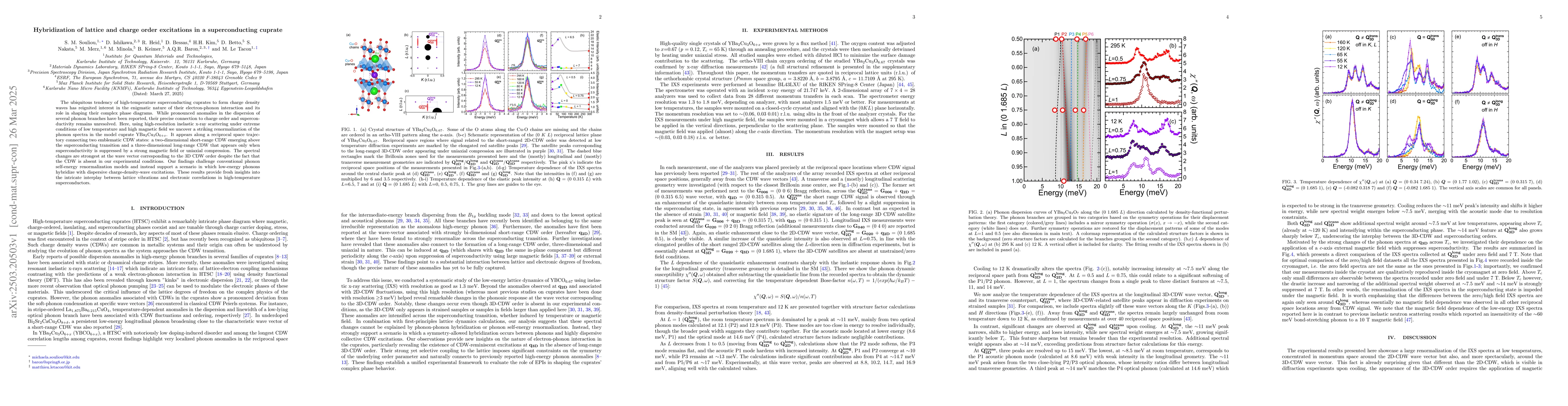 Thumbnail for Hybridization of lattice and charge order excitations in a
  superconducting cuprate