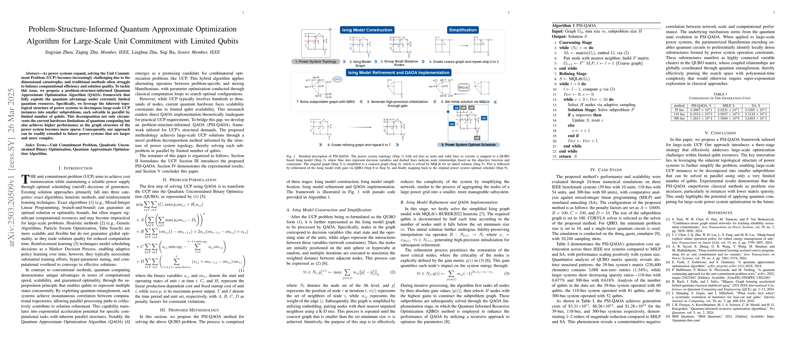 Thumbnail for Problem-Structure-Informed Quantum Approximate Optimization Algorithm
  for Large-Scale Unit Commitment with Limited Qubits