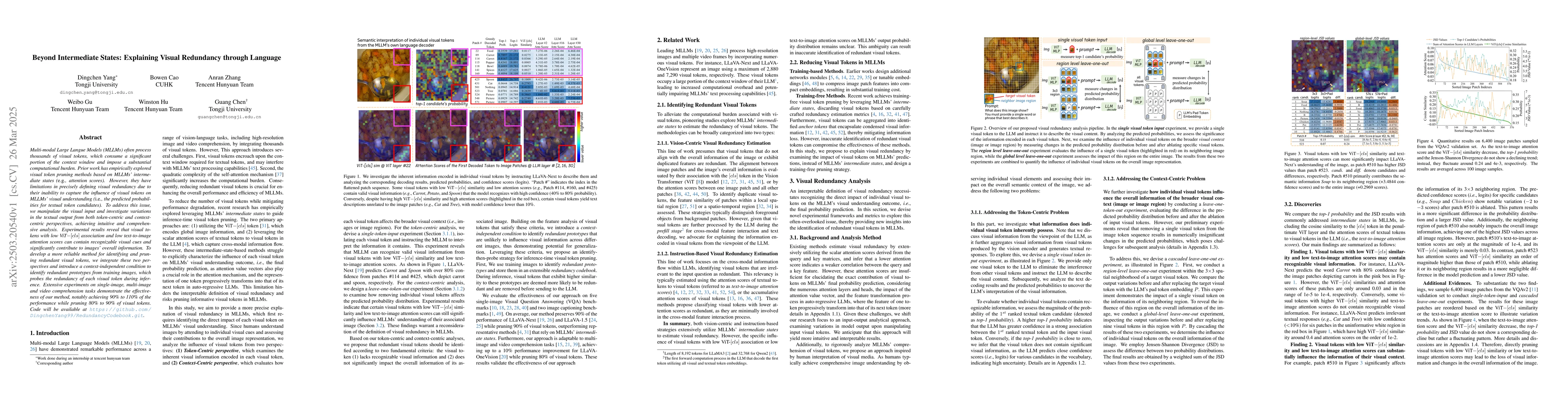 Thumbnail for Beyond Intermediate States: Explaining Visual Redundancy through
  Language