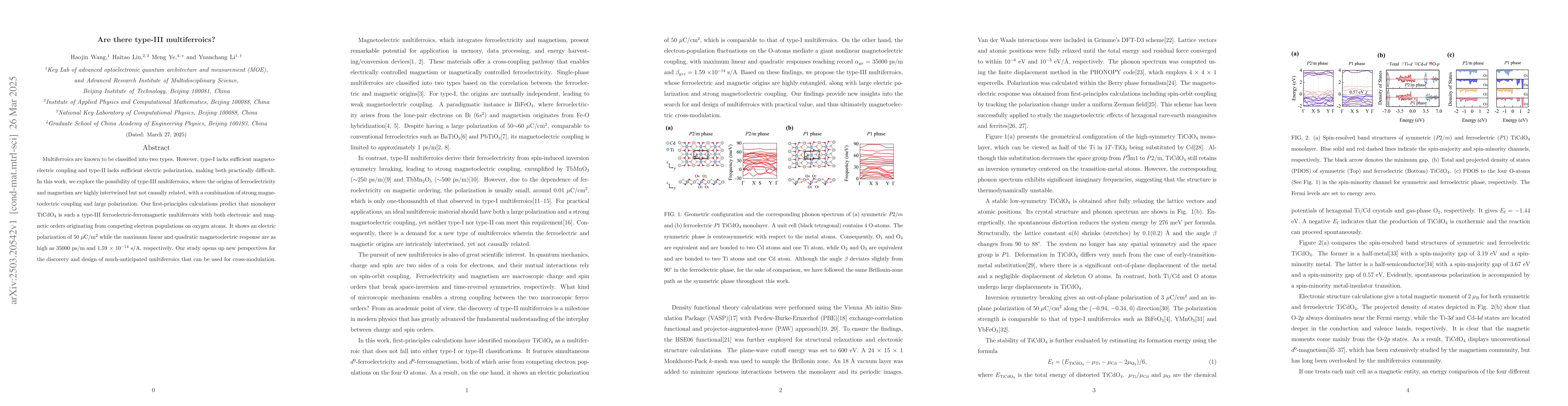 Thumbnail for Are there type-III multiferroics?