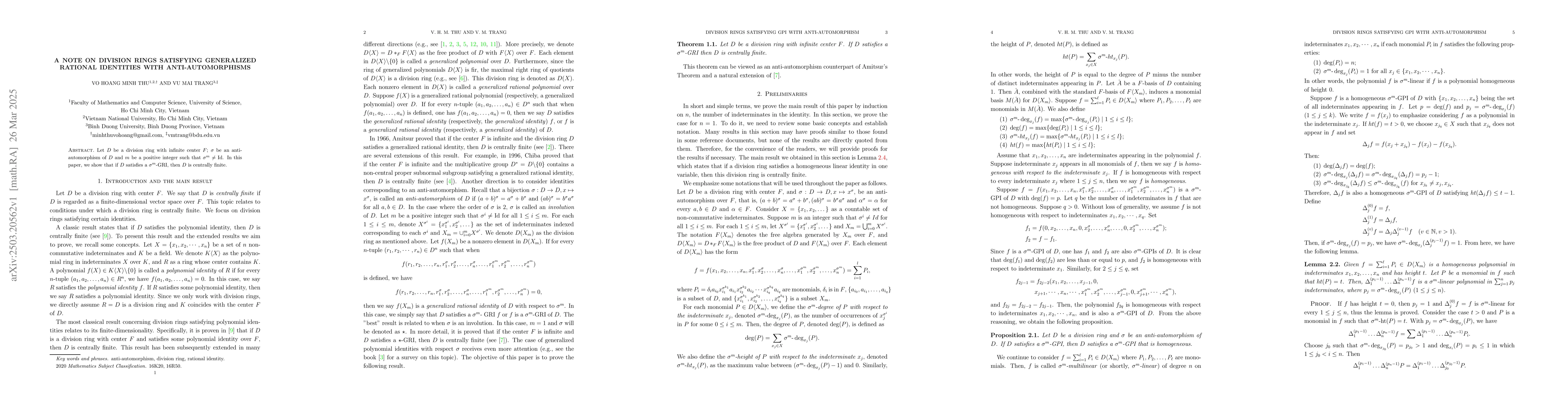 Thumbnail for A note on division rings satisfying generalized rational identities with
  anti-automorphisms