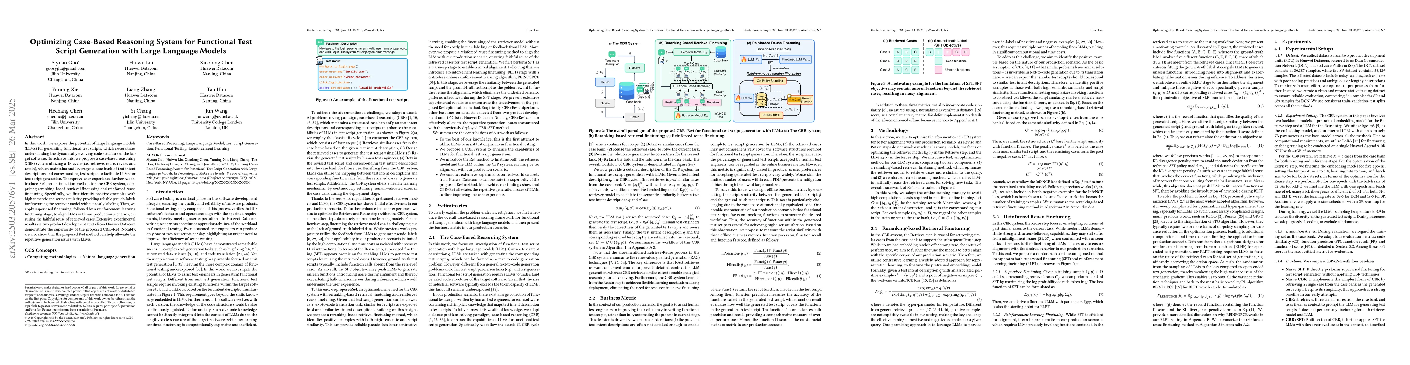 Thumbnail for Optimizing Case-Based Reasoning System for Functional Test Script
  Generation with Large Language Models