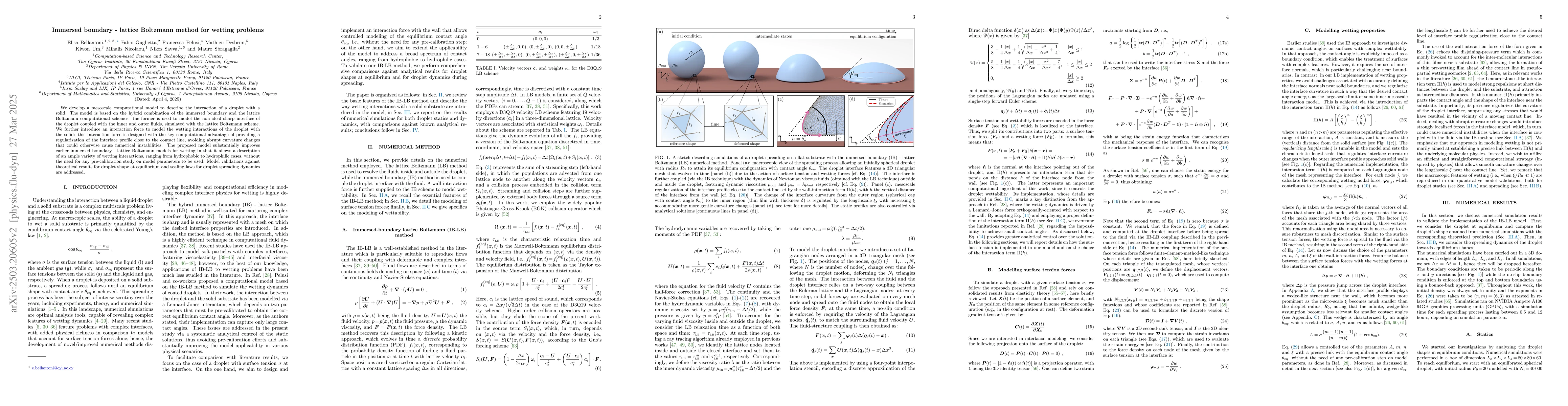 Thumbnail for Immersed boundary - lattice Boltzmann method for wetting problems