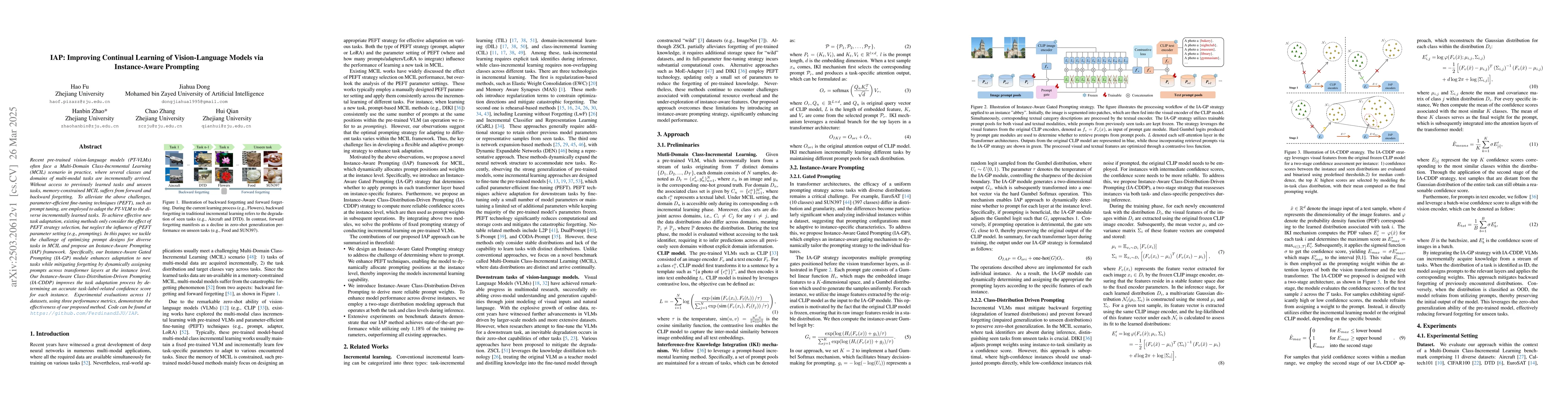 Thumbnail for IAP: Improving Continual Learning of Vision-Language Models via
  Instance-Aware Prompting