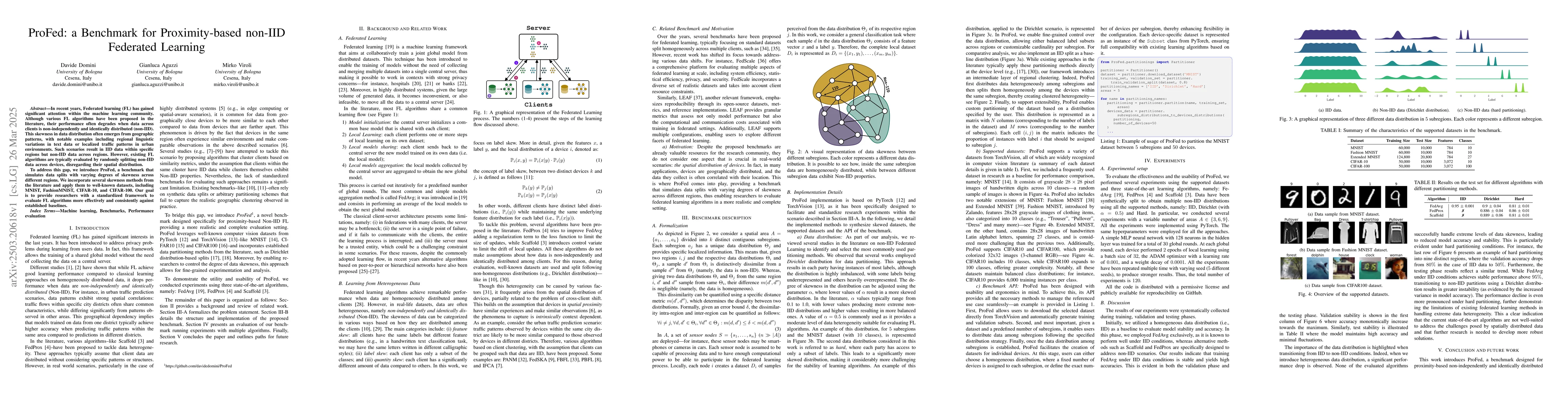 Thumbnail for ProFed: a Benchmark for Proximity-based non-IID Federated Learning