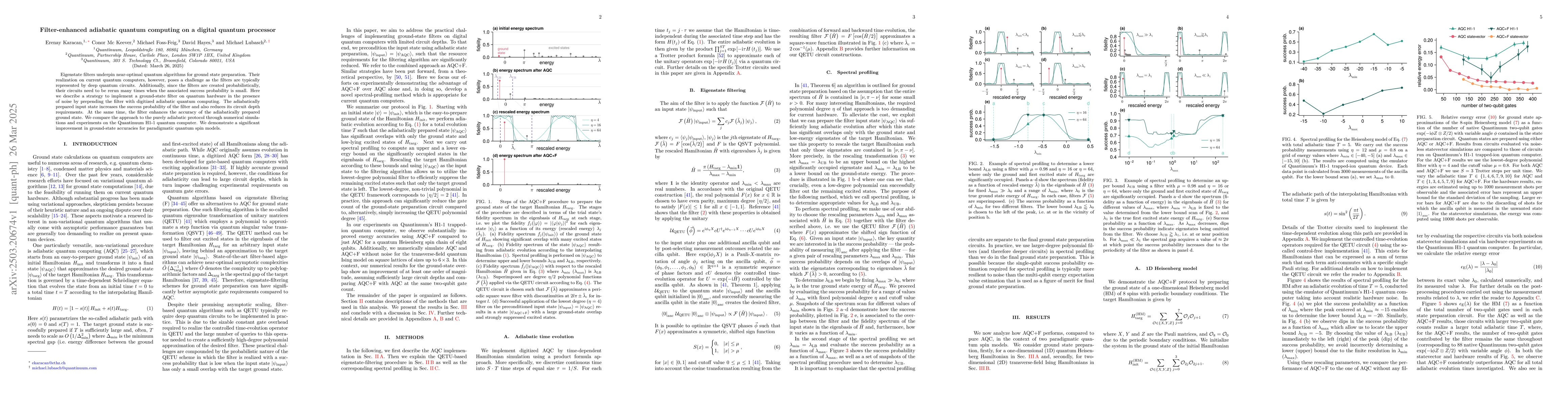 Thumbnail for Filter-enhanced adiabatic quantum computing on a digital quantum
  processor