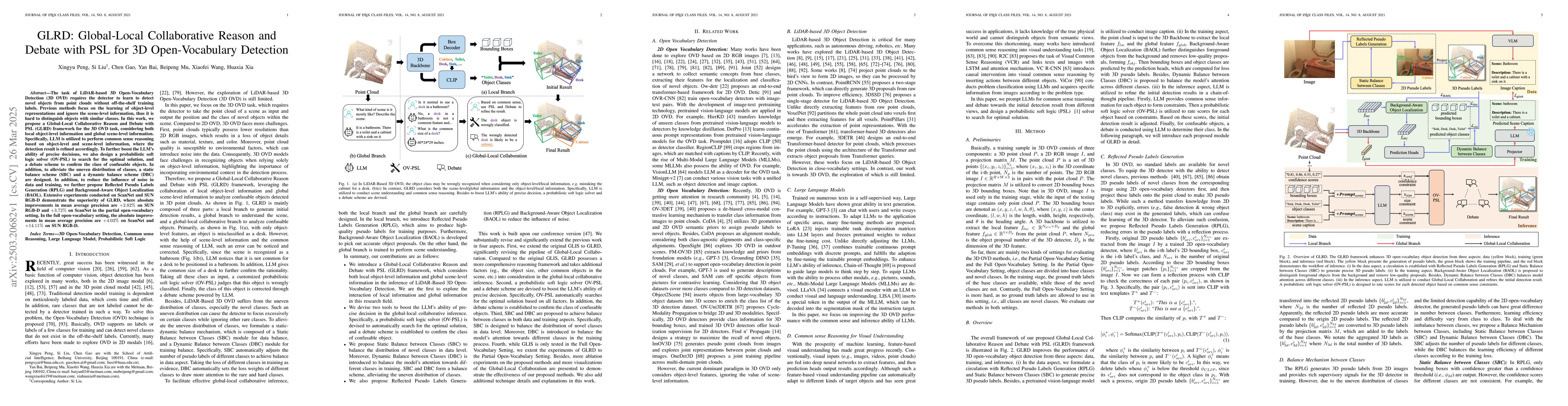 Thumbnail for GLRD: Global-Local Collaborative Reason and Debate with PSL for 3D
  Open-Vocabulary Detection