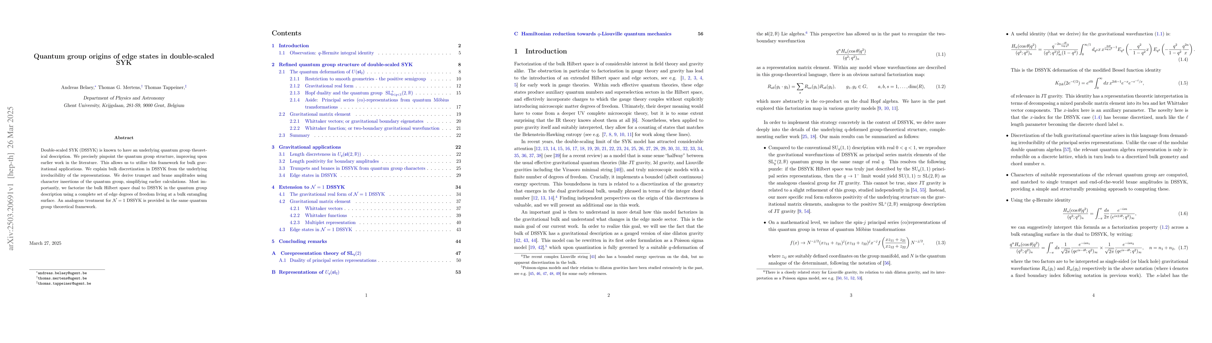 Thumbnail for Quantum group origins of edge states in double-scaled SYK