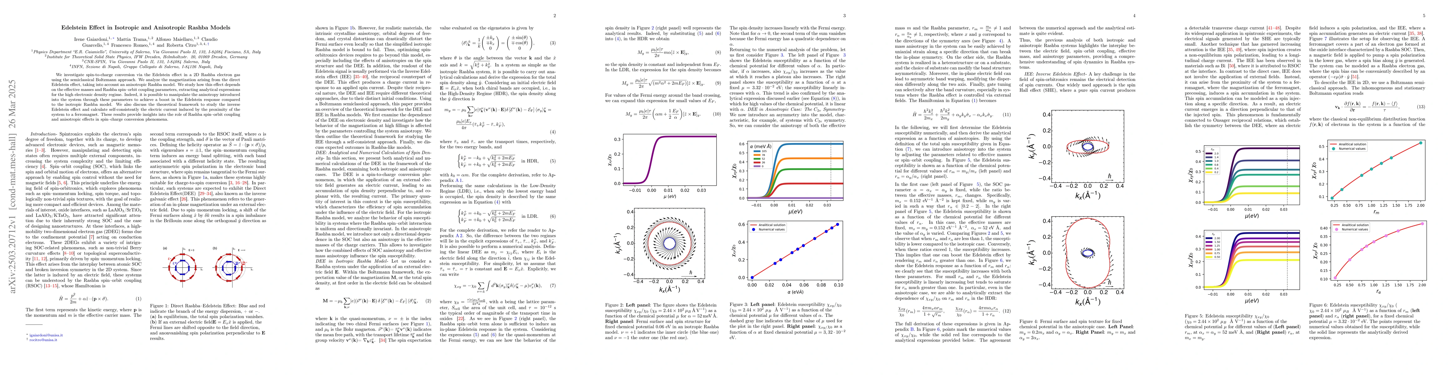 Thumbnail for Edelstein Effect in Isotropic and Anisotropic Rashba Models