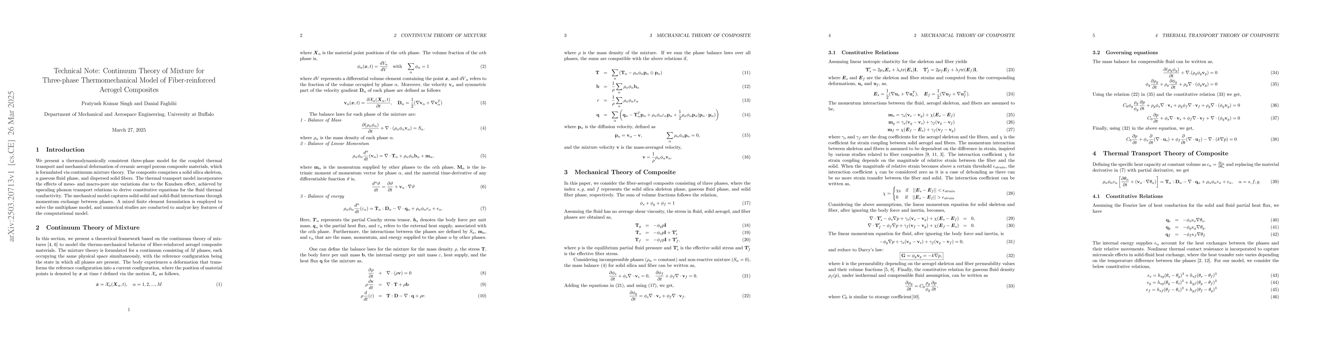 Thumbnail for Technical Note: Continuum Theory of Mixture for Three-phase
  Thermomechanical Model of Fiber-reinforced Aerogel Composites