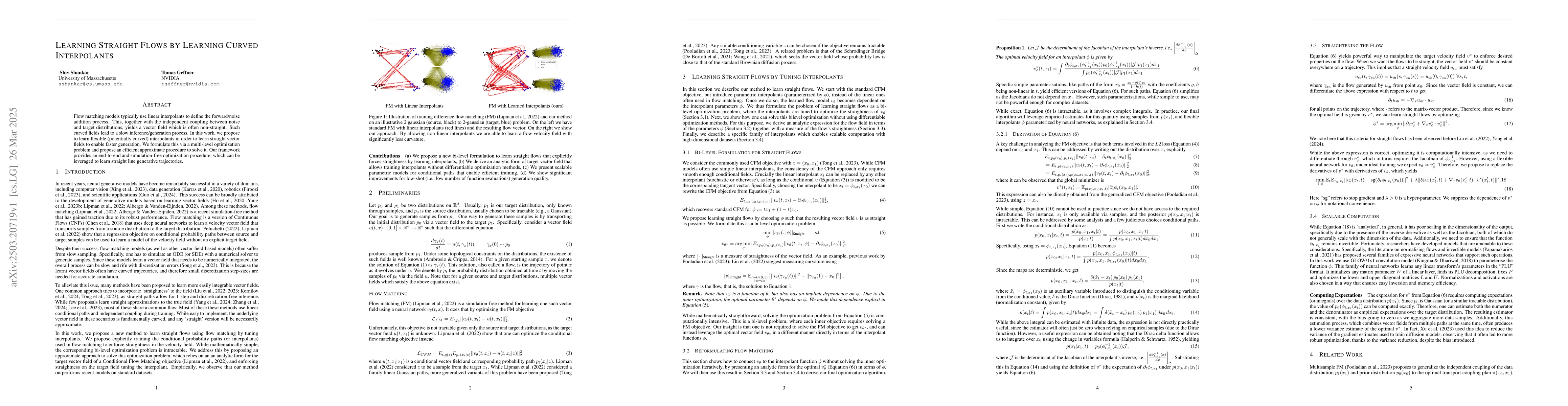 Thumbnail for Learning Straight Flows by Learning Curved Interpolants