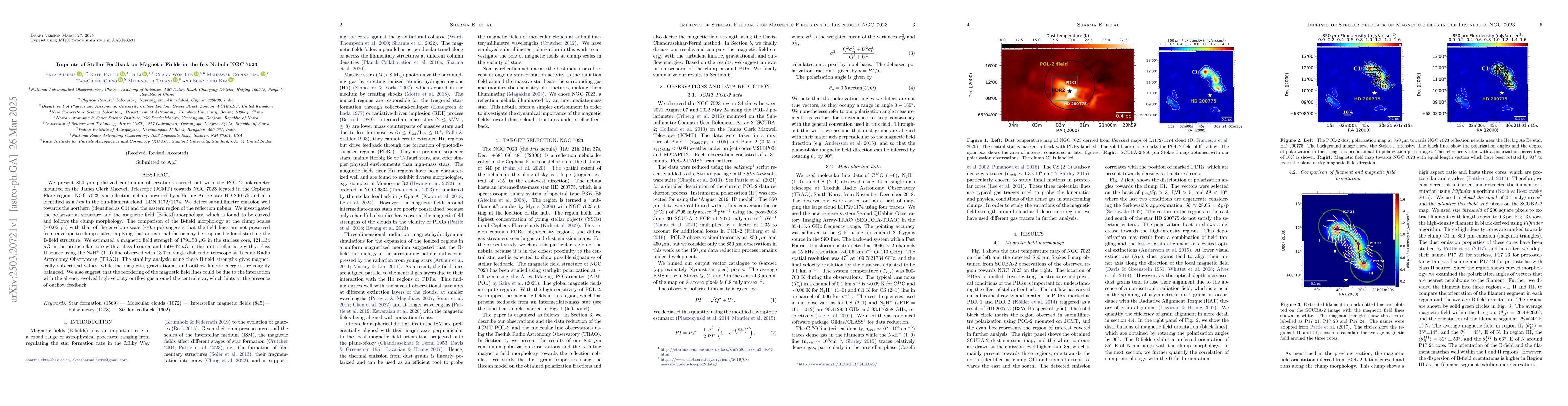 Thumbnail for Imprints of Stellar Feedback on Magnetic Fields in the Iris Nebula NGC
  7023