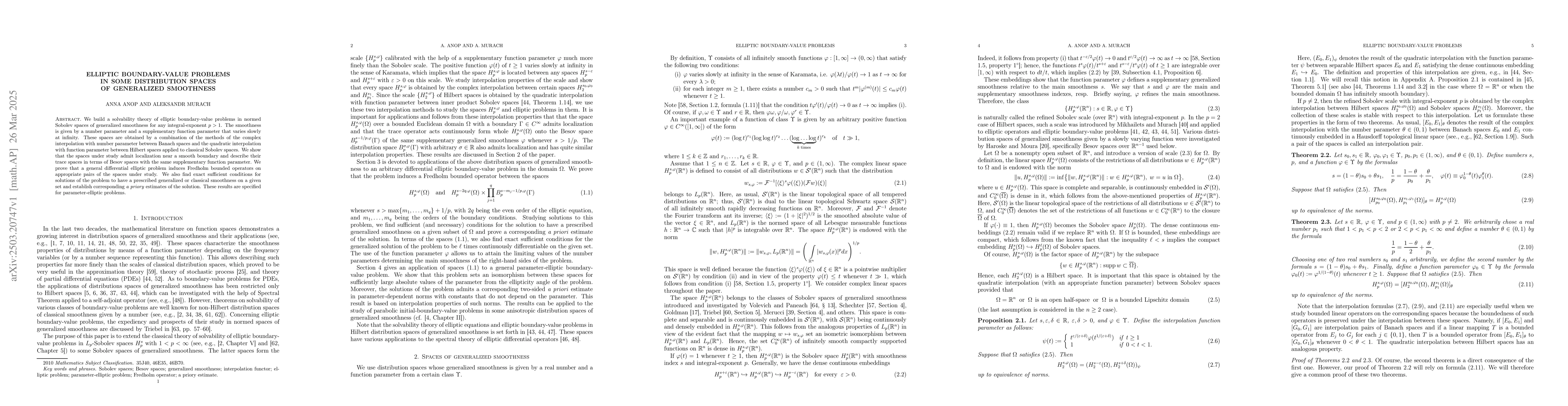 Thumbnail for Elliptic boundary-value problems in some distribution spaces of
  generalized smoothness