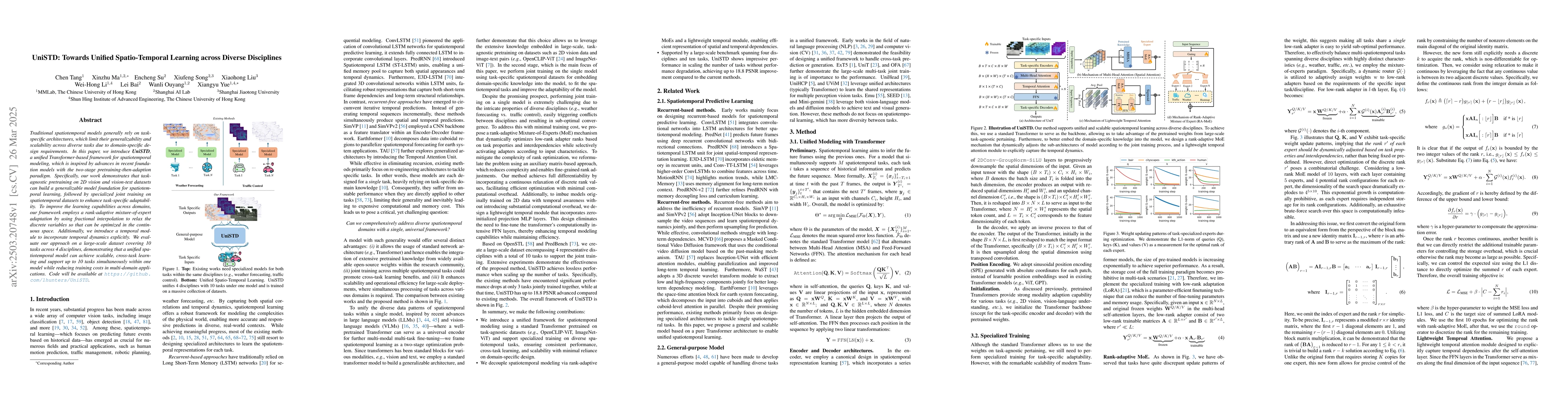 Thumbnail for UniSTD: Towards Unified Spatio-Temporal Learning across Diverse
  Disciplines