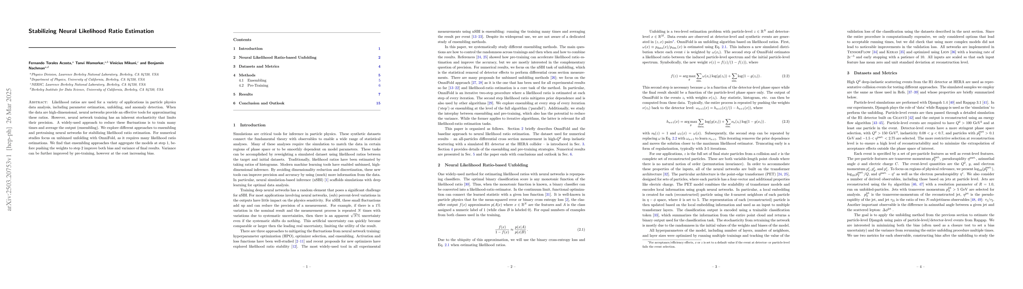 Thumbnail for Stabilizing Neural Likelihood Ratio Estimation