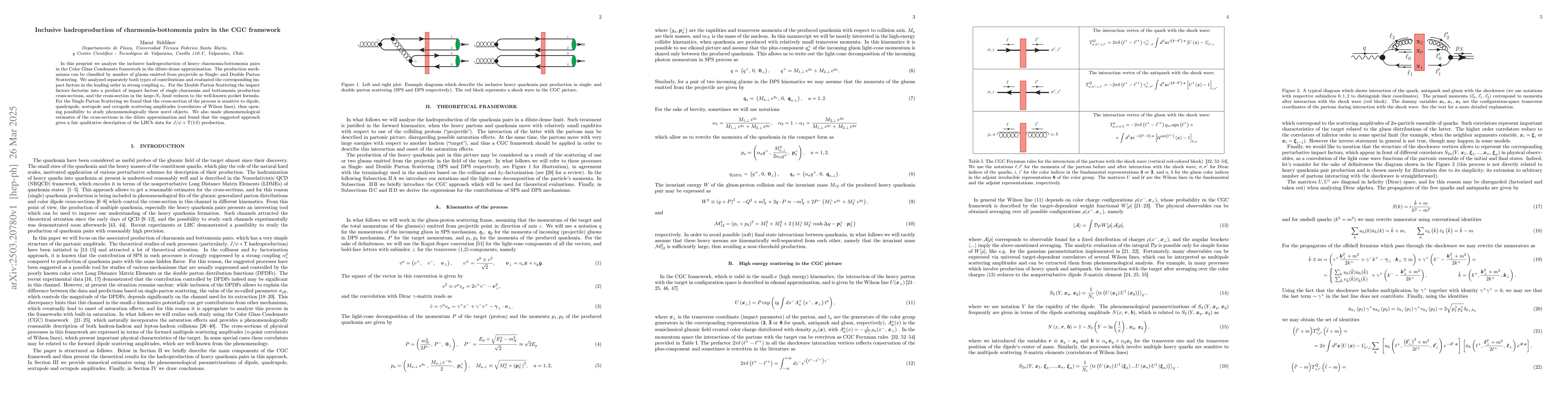 Thumbnail for Inclusive hadroproduction of charmonia-bottomonia pairs in the CGC
  framework
