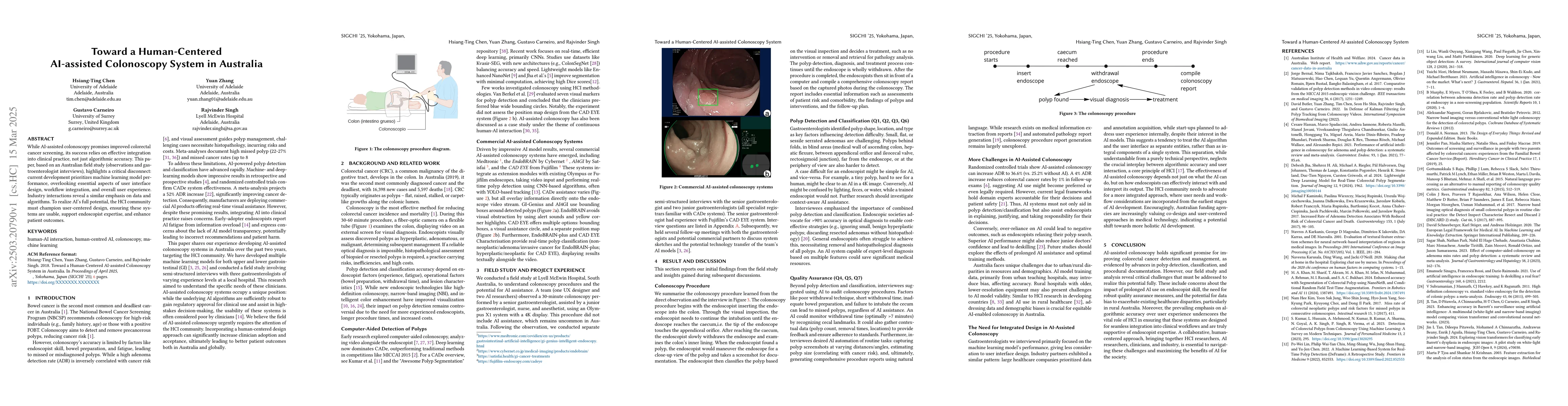 Thumbnail for Toward a Human-Centered AI-assisted Colonoscopy System in Australia