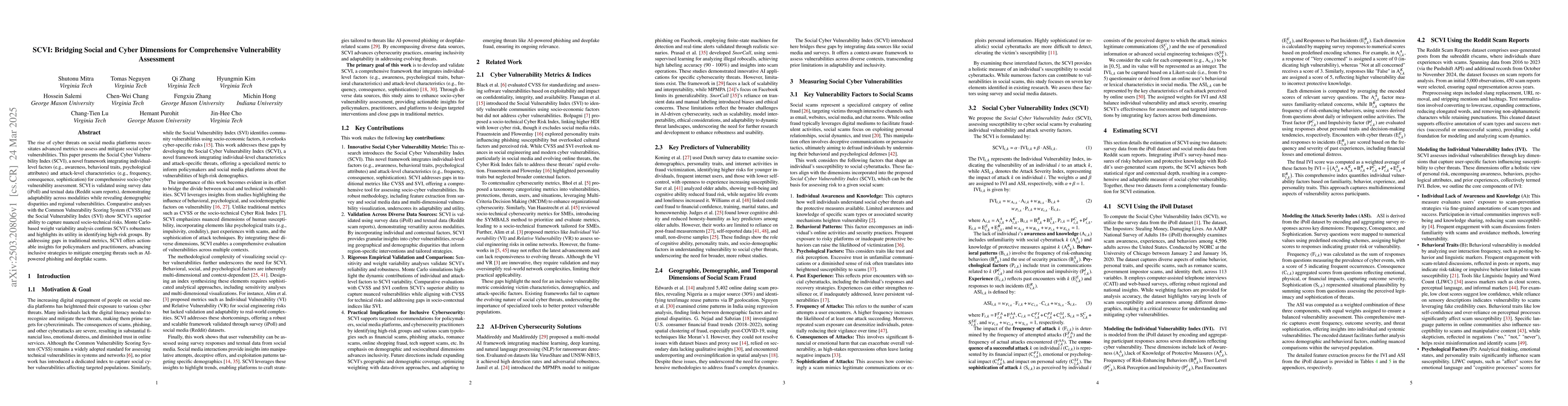 Thumbnail for SCVI: Bridging Social and Cyber Dimensions for Comprehensive
  Vulnerability Assessment