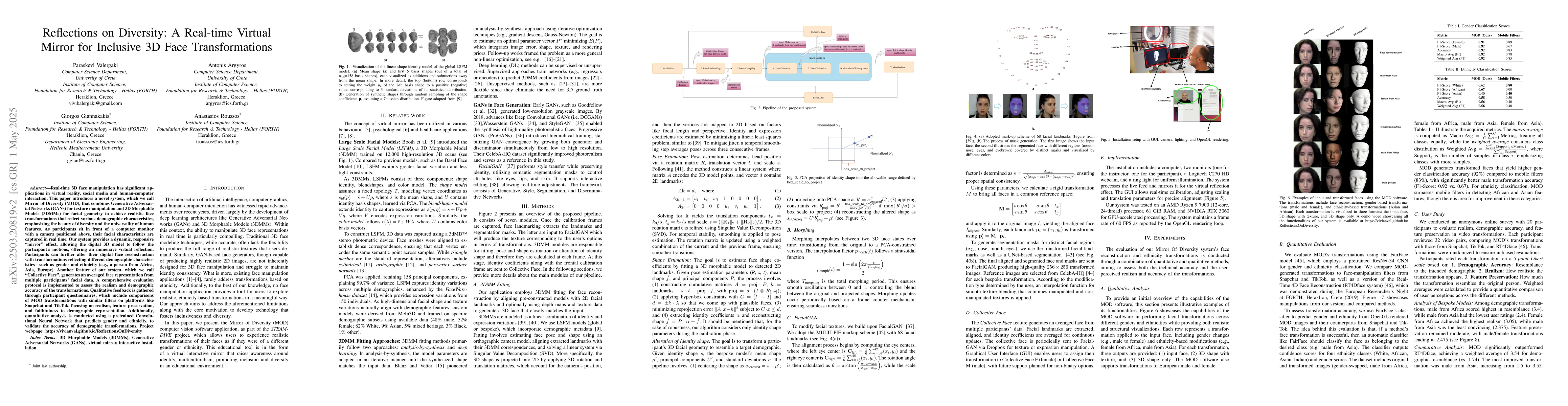 Thumbnail for Reflections on Diversity: A Real-time Virtual Mirror for Inclusive 3D
  Face Transformations