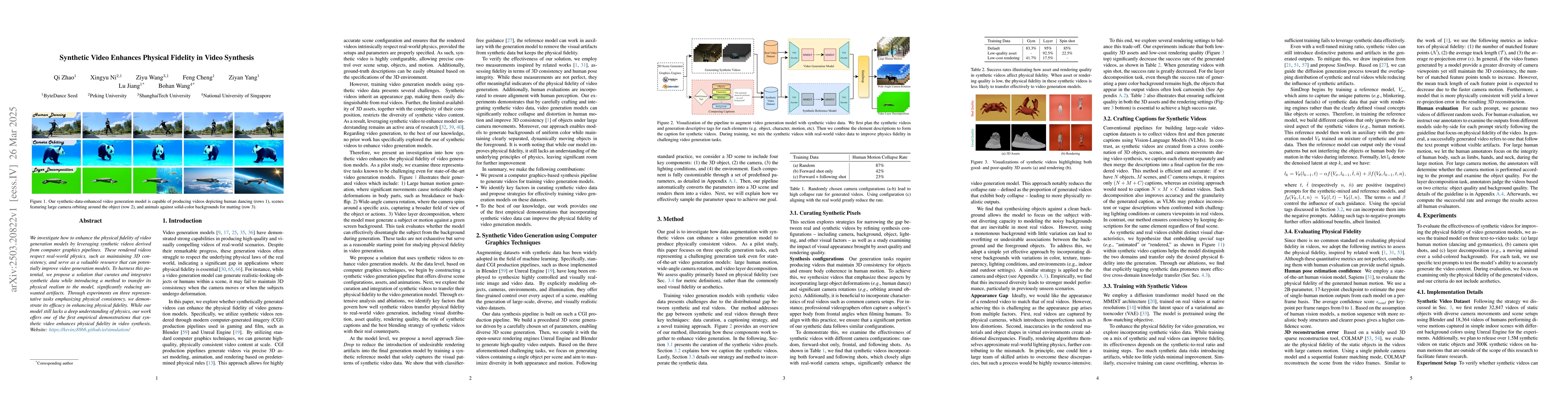 Thumbnail for Synthetic Video Enhances Physical Fidelity in Video Synthesis