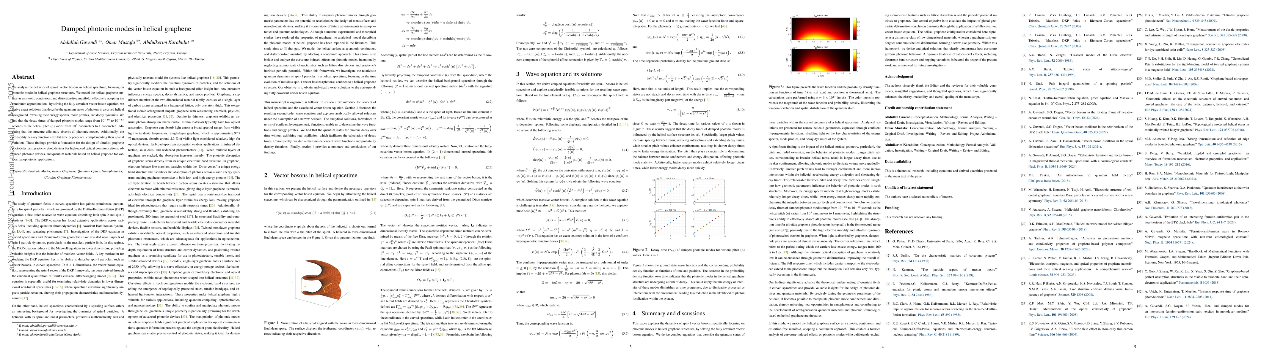 Thumbnail for Damped photonic modes in helical graphene