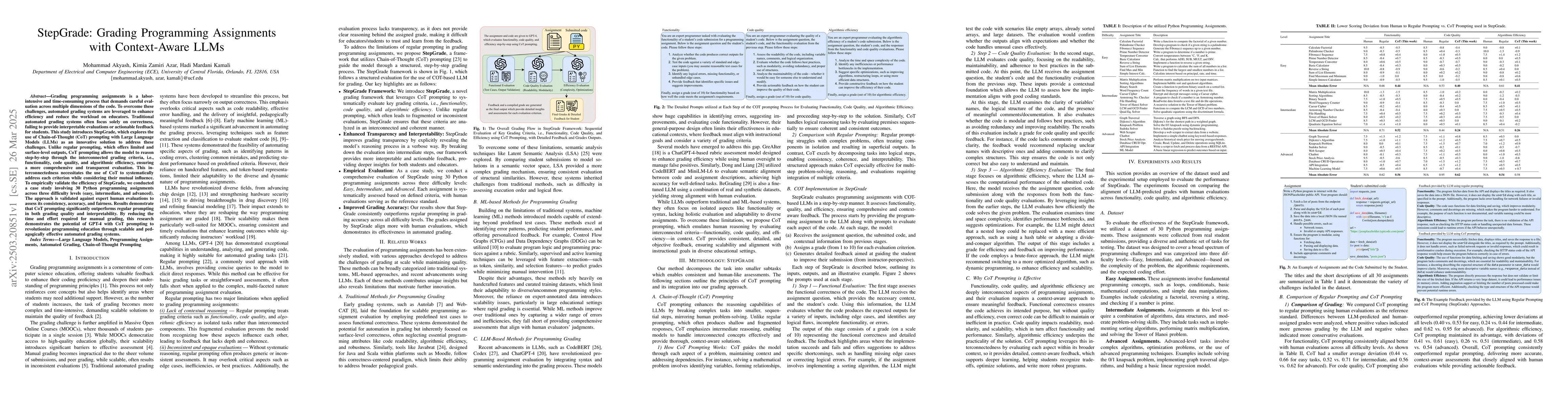 Thumbnail for StepGrade: Grading Programming Assignments with Context-Aware LLMs