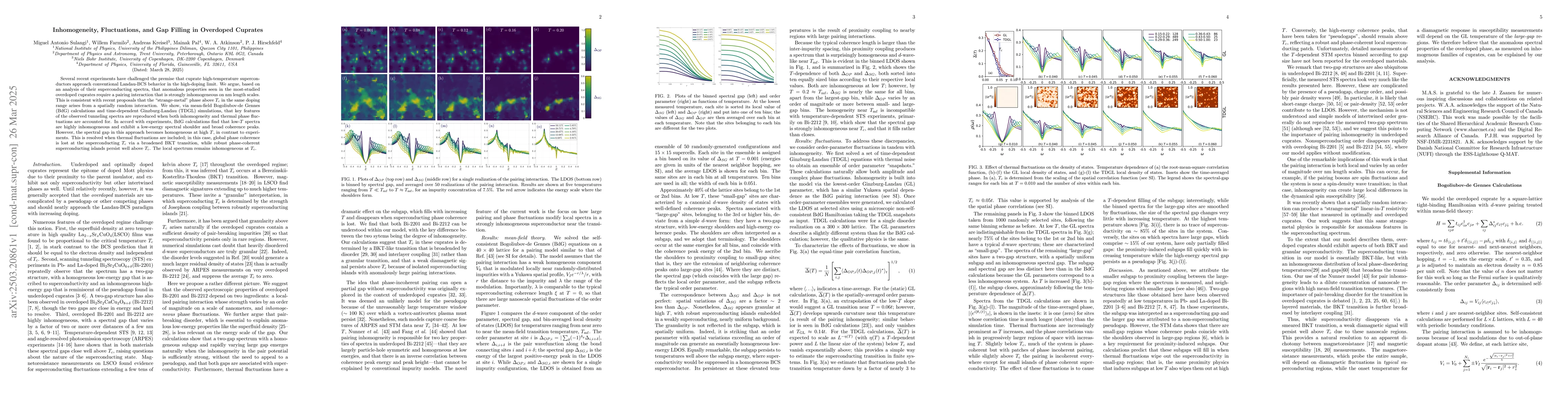 Thumbnail for Inhomogeneity, Fluctuations, and Gap Filling in Overdoped Cuprates