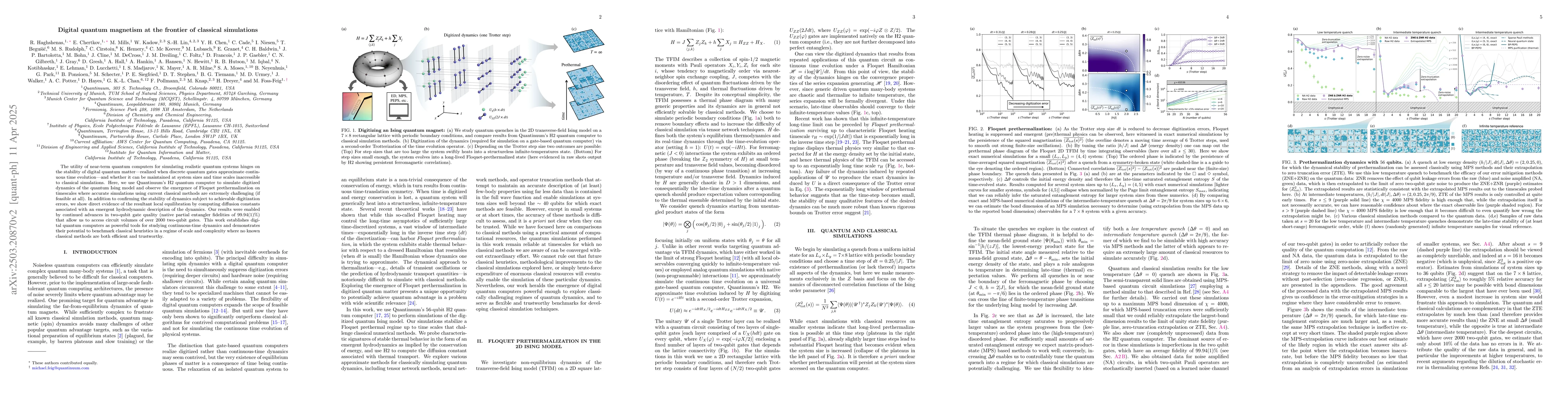 Thumbnail for Digital quantum magnetism at the frontier of classical simulations