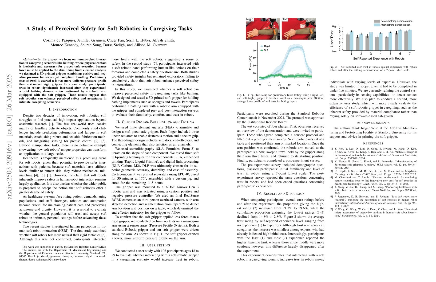 Thumbnail for A Study of Perceived Safety for Soft Robotics in Caregiving Tasks