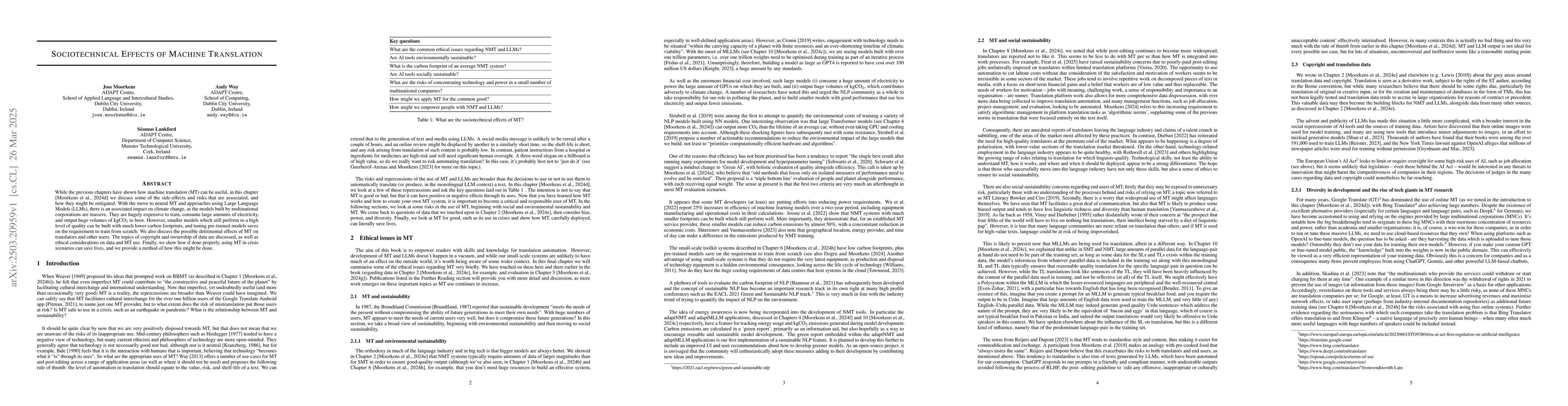 Thumbnail for Sociotechnical Effects of Machine Translation