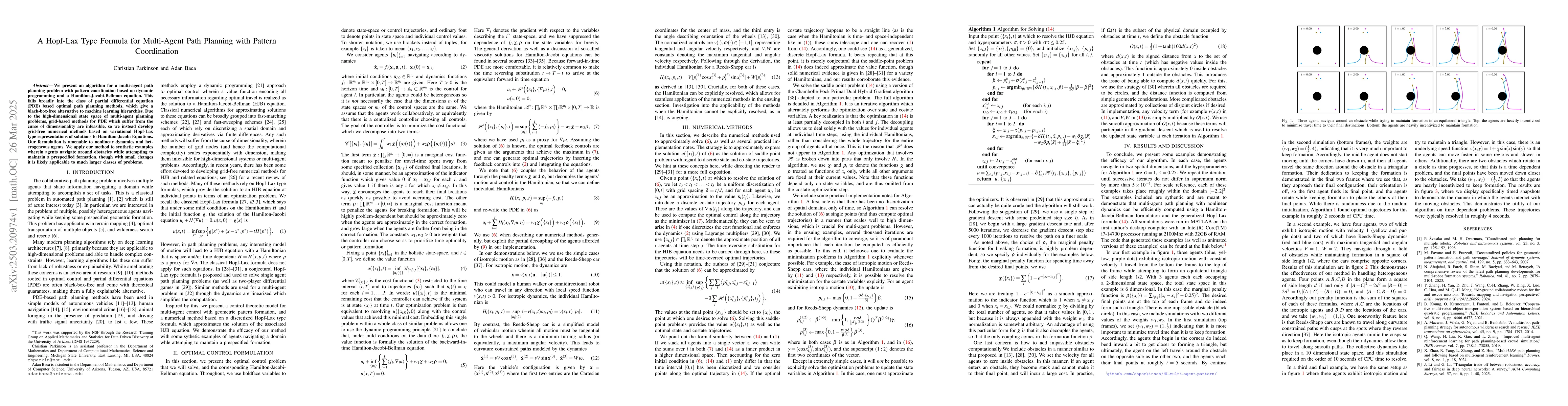 Thumbnail for A Hopf-Lax Type Formula for Multi-Agent Path Planning with Pattern
  Coordination