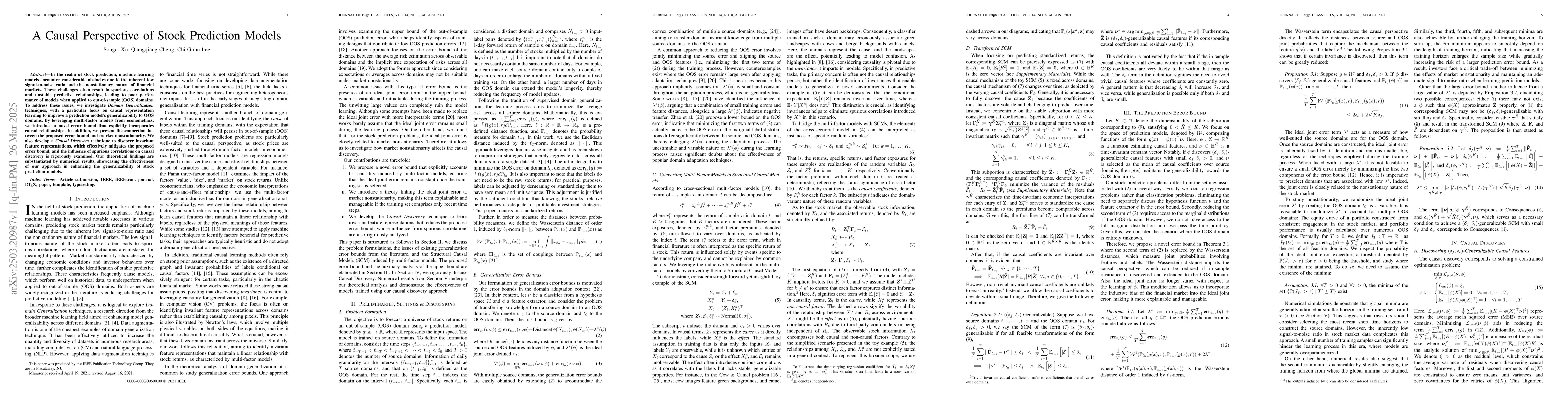 Thumbnail for A Causal Perspective of Stock Prediction Models