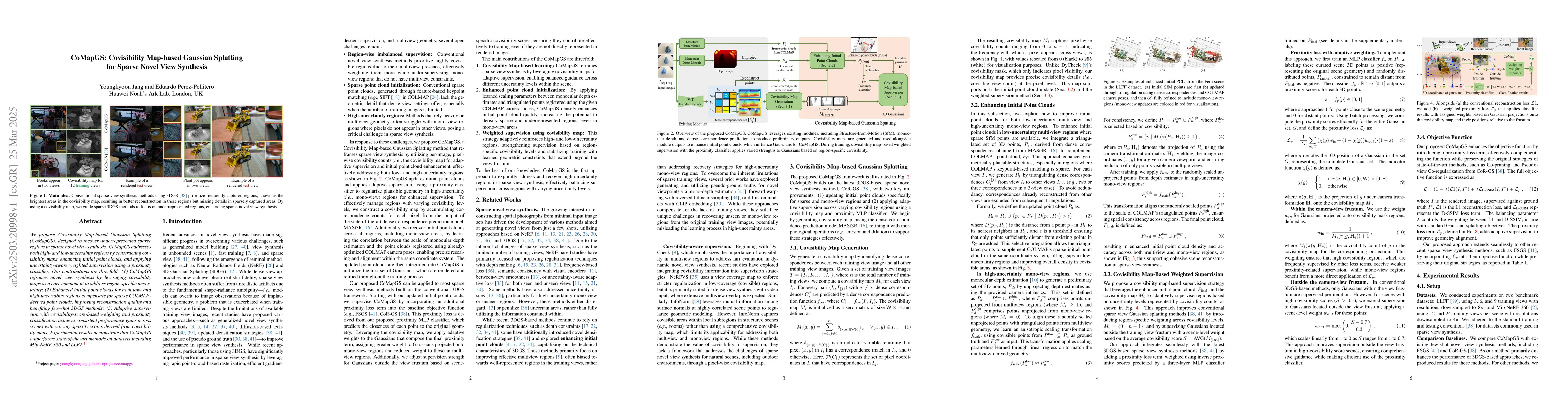 Thumbnail for CoMapGS: Covisibility Map-based Gaussian Splatting for Sparse Novel View
  Synthesis