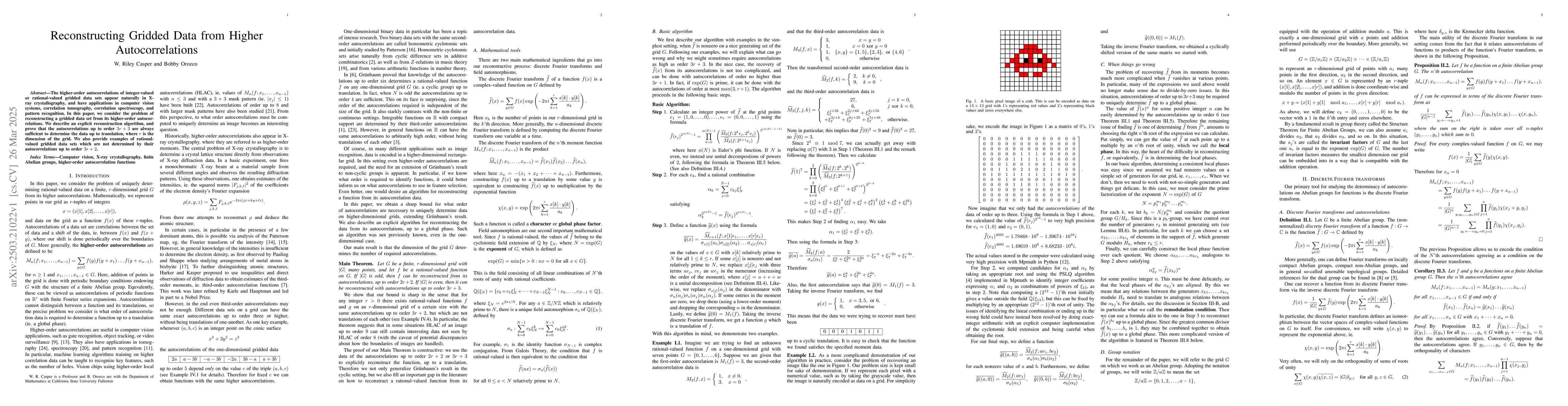Thumbnail for Reconstructing Gridded Data from Higher Autocorrelations