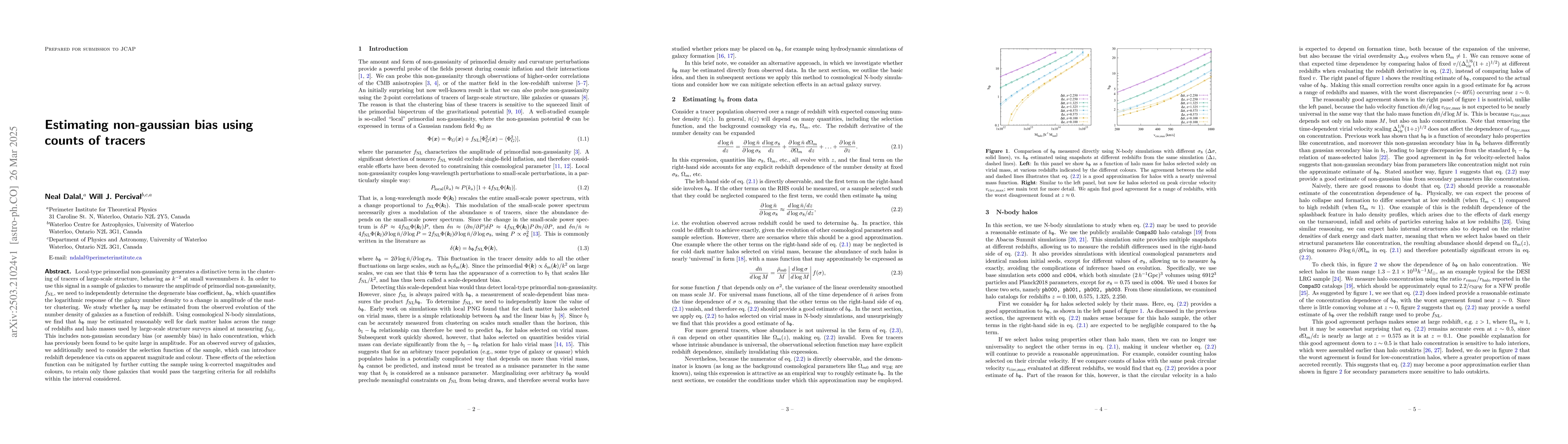 Thumbnail for Estimating non-gaussian bias using counts of tracers