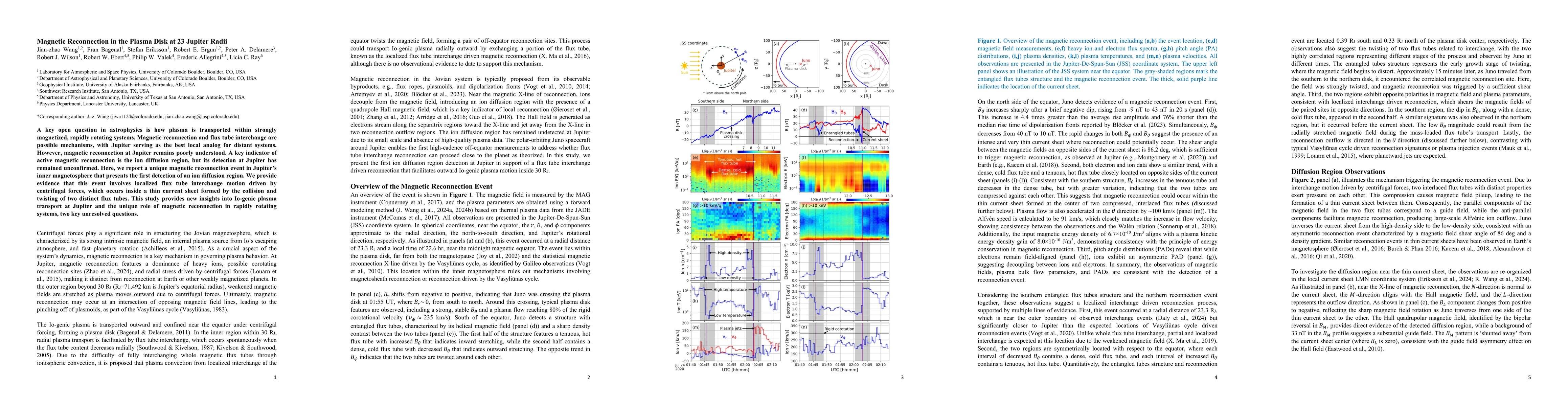Thumbnail for Magnetic Reconnection in the Plasma Disk at 23 Jupiter Radii