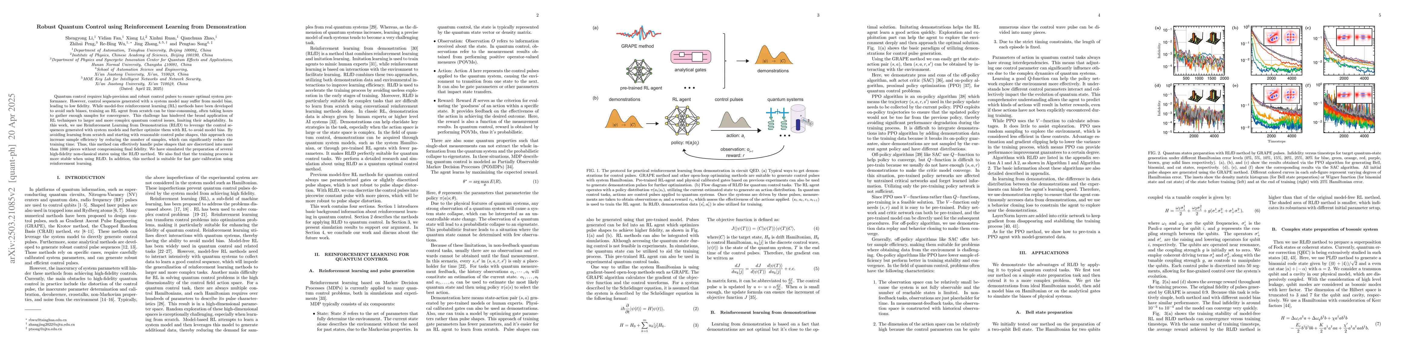Thumbnail for Robust Quantum Control using Reinforcement Learning from Demonstration