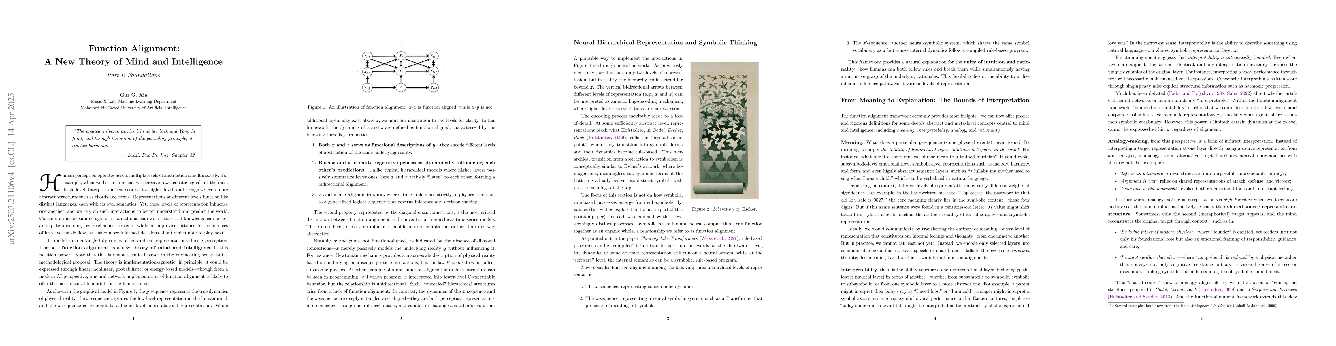 Thumbnail for Function Alignment: A New Theory of Mind and Intelligence, Part I:
  Foundations