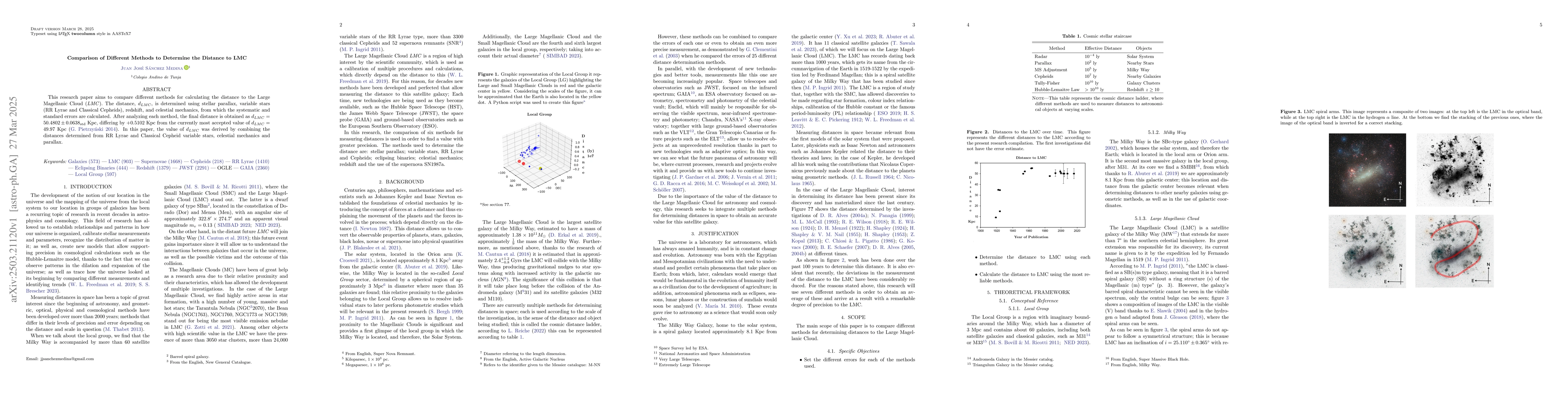 Thumbnail for Comparison of Different Methods to Determine the Distance to LMC
