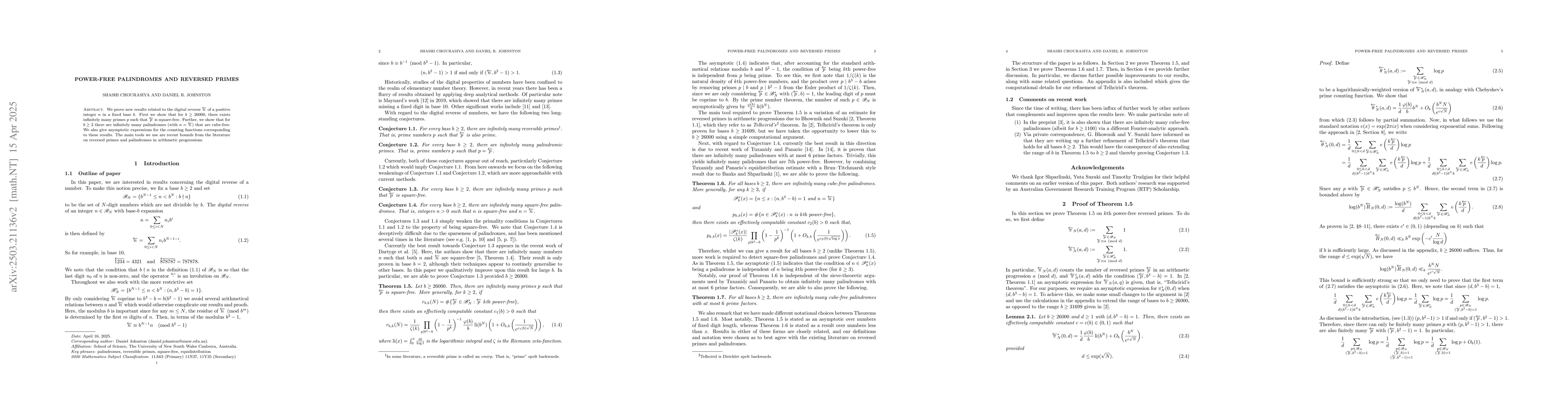 Thumbnail for Power-free palindromes and reversed primes