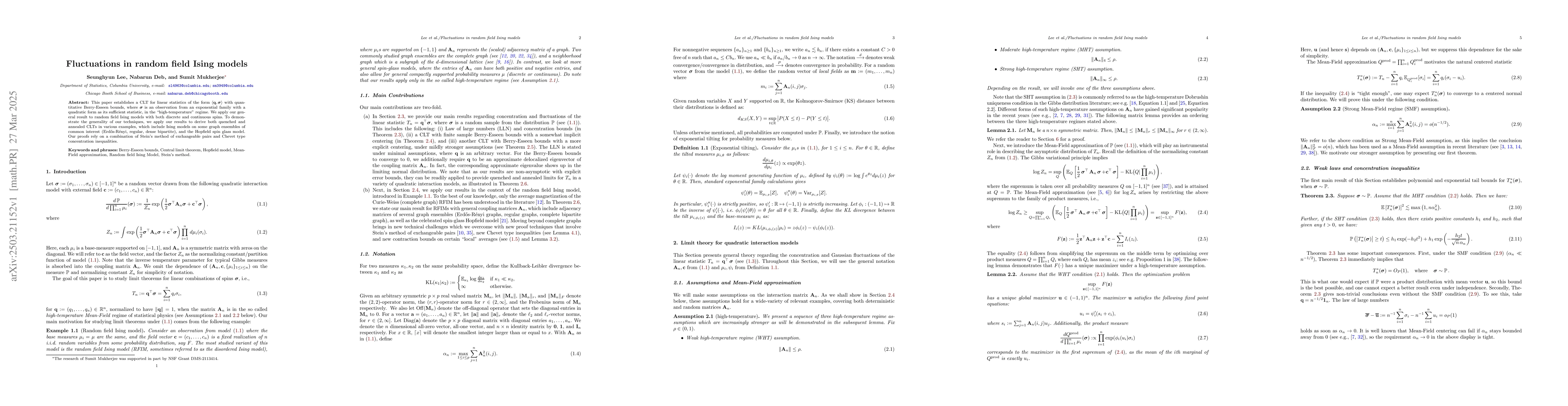 Thumbnail for Fluctuations in random field Ising models
