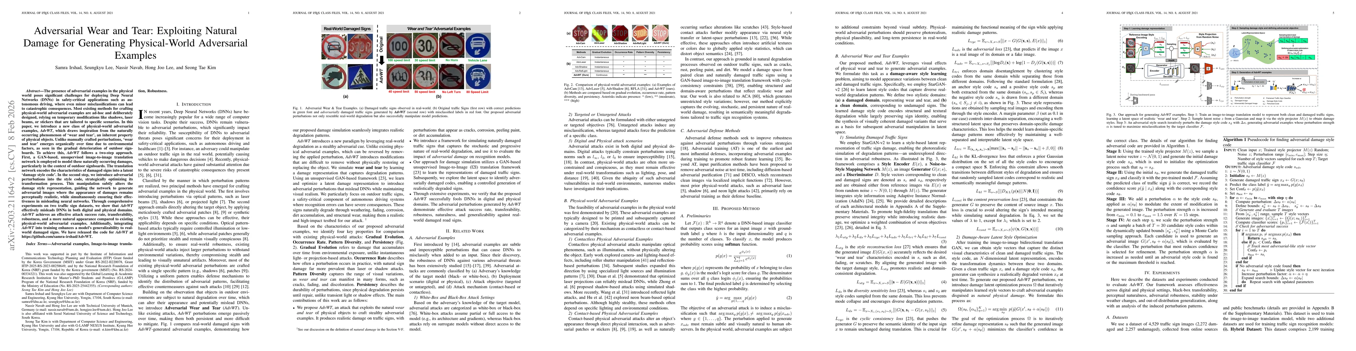 Thumbnail for Adversarial Wear and Tear: Exploiting Natural Damage for Generating Physical-World Adversarial Examples
