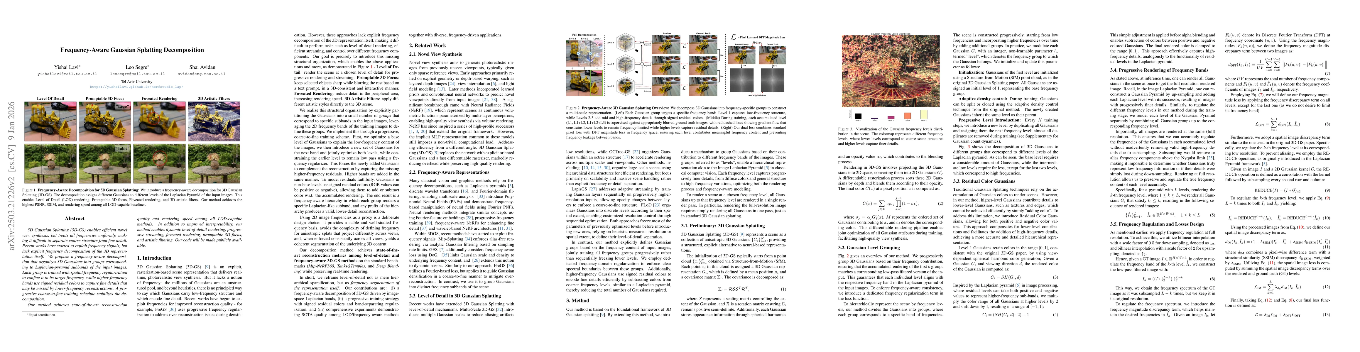 Thumbnail for Frequency-Aware Gaussian Splatting Decomposition