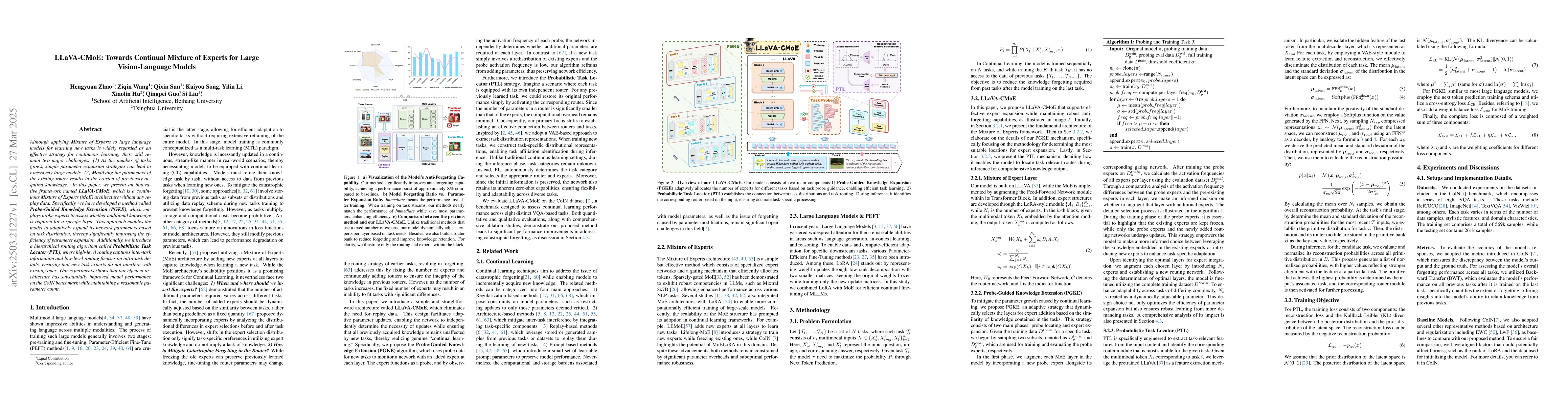 Thumbnail for LLaVA-CMoE: Towards Continual Mixture of Experts for Large
  Vision-Language Models