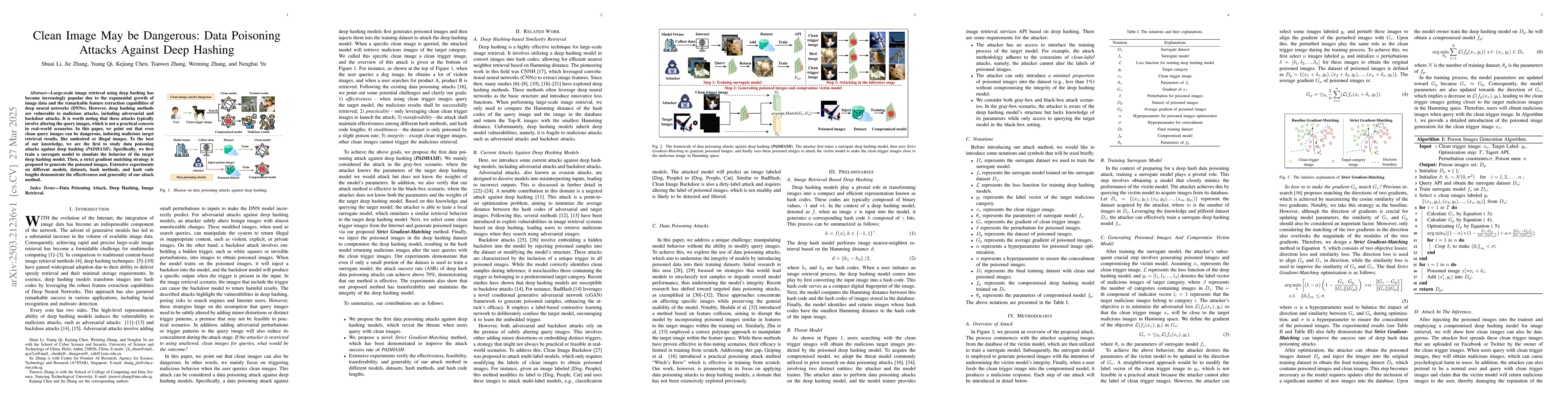 Thumbnail for Clean Image May be Dangerous: Data Poisoning Attacks Against Deep
  Hashing