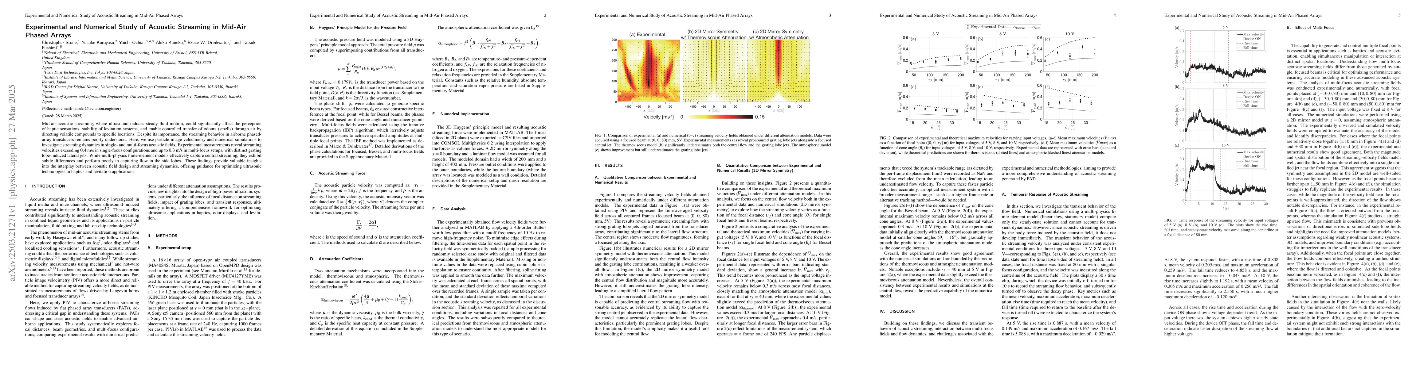Thumbnail for Experimental and Numerical Study of Acoustic Streaming in Mid-Air Phased
  Arrays