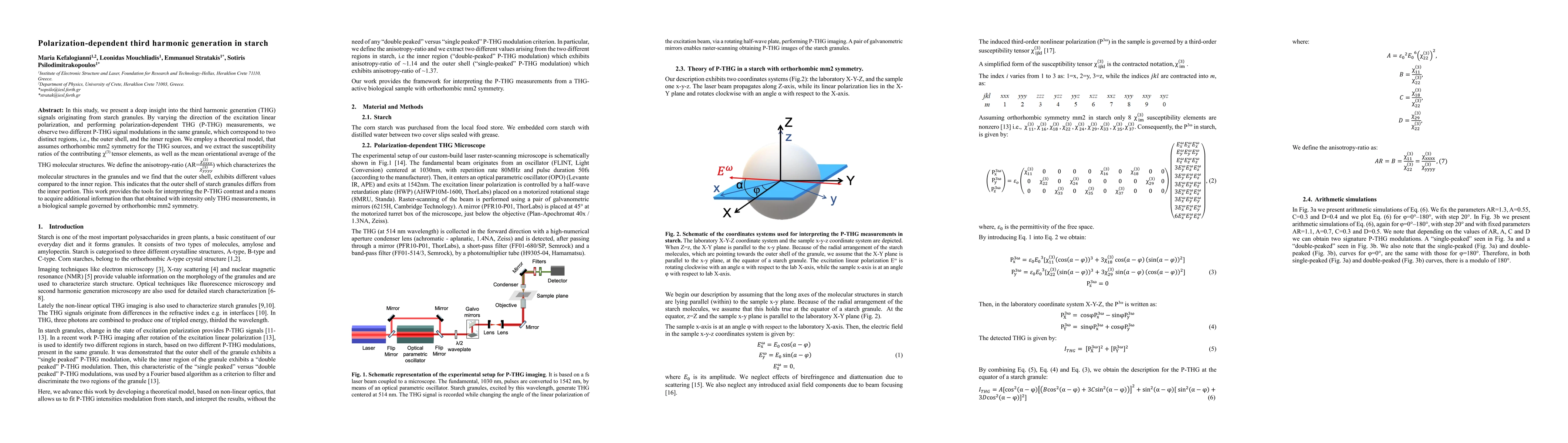 Thumbnail for Polarization-dependent third harmonic generation in starch